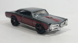 2009 Hot Wheels Larry's Garage '67 Pontiac GTO Metalflake Silver & Maroon Die Cast Toy Muscle Car Vehicle