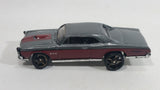 2009 Hot Wheels Larry's Garage '67 Pontiac GTO Metalflake Silver & Maroon Die Cast Toy Muscle Car Vehicle