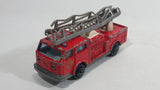 Vintage Majorette Pompier Fire Ladder Truck No. 207 Red 1/100 Scale Die Cast Toy Car Firefighting Rescue Emergency Vehicle