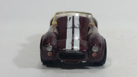 2010 Hot Wheels Hot Auctions Classic Cobra Convertible Maroon Die Cast Toy Car Vehicle w/ Opening Hood