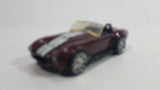 2010 Hot Wheels Hot Auctions Classic Cobra Convertible Maroon Die Cast Toy Car Vehicle w/ Opening Hood