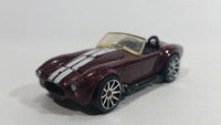 2010 Hot Wheels Hot Auctions Classic Cobra Convertible Maroon Die Cast Toy Car Vehicle w/ Opening Hood