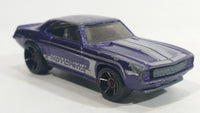 2009 Hot Wheels Muscle Mania '69 Camaro Purple Die Cast Toy Muscle Car Vehicle