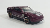 2010 Hot Wheels Faster Than Ever '07 Shelby GT500 Metallic Plum Burgundy Die Cast Toy Muscle Car Vehicle