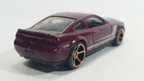 2010 Hot Wheels Faster Than Ever '07 Shelby GT500 Metallic Plum Burgundy Die Cast Toy Muscle Car Vehicle