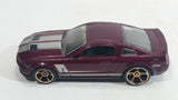 2010 Hot Wheels Faster Than Ever '07 Shelby GT500 Metallic Plum Burgundy Die Cast Toy Muscle Car Vehicle