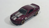 2010 Hot Wheels Faster Than Ever '07 Shelby GT500 Metallic Plum Burgundy Die Cast Toy Muscle Car Vehicle