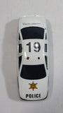 Yatming Chevy Caprice No. 823 Police Officer Cop #19 White Black Die Cast Toy Car Emergency Rescue Vehicle