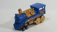 2006 Hot Wheels Wild Things Rail Rodder Locomotive Train #2 Blue and Gold Die Cast Toy Car Vehicle