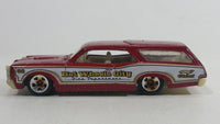 2010 Hot Wheels City Works Custom '66 GTO Wagon Fire Department Dark Red and White Die Cast Toy Car Vehicle