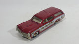 2010 Hot Wheels City Works Custom '66 GTO Wagon Fire Department Dark Red and White Die Cast Toy Car Vehicle