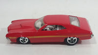 2011 Hot Wheels '72 Ford Gran Torino Sport Red Die Cast Toy Muscle Car Vehicle