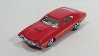 2011 Hot Wheels '72 Ford Gran Torino Sport Red Die Cast Toy Muscle Car Vehicle