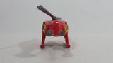 2009 Hot Wheels HW City Works Killer Copter Sky Fire Channel 68 Red Die Cast Toy Helicopter Aircraft Vehicle