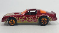 2010 Hot Wheels Race World Volcano Hot Bird Pontiac Firebird Metalflake Red Die Cast Toy Car Vehicle