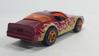 2010 Hot Wheels Race World Volcano Hot Bird Pontiac Firebird Metalflake Red Die Cast Toy Car Vehicle