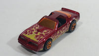 2010 Hot Wheels Race World Volcano Hot Bird Pontiac Firebird Metalflake Red Die Cast Toy Car Vehicle