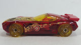 2010 Hot Wheels Race World Earth Nerve Hammer Transparent Red Die Cast Toy Car Vehicle