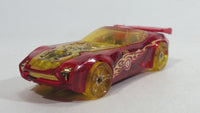 2010 Hot Wheels Race World Earth Nerve Hammer Transparent Red Die Cast Toy Car Vehicle