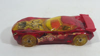 2010 Hot Wheels Race World Earth Nerve Hammer Transparent Red Die Cast Toy Car Vehicle