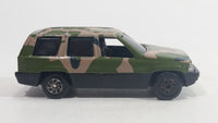 HTF Yatming Jeep Grand Cherokee No. 827 Green Brown Camouflage Die Cast Toy Military Army Car Vehicle