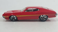 2011 Hot Wheels '72 Ford Gran Torino Sport Red Die Cast Toy Muscle Car Vehicle