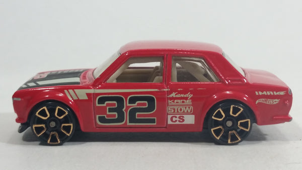 2012 Hot Wheels Faster Than Ever Datsun Bluebird 510 Red #32 Die Cast Toy Race Car Vehicle