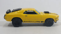 1998 Hot Wheels First Editions Mustang Mach I Yellow Die Cast Toy Muscle Car Vehicle