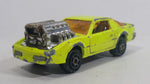 Vintage Majorette Pontiac Firebird Trans Am Fluorescent Yellow Die Cast Toy Car Vehicle with Blown Motor