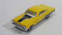 2010 Hot Wheels Muscle Mania '66 Ford Fairlane GT Yellow Die Cast Toy Muscle Car Vehicle