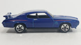 2011 Hot Wheels '70 Pontiac GTO Judge Metallic Blue Die Cast Toy Car Vehicle