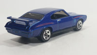 2011 Hot Wheels '70 Pontiac GTO Judge Metallic Blue Die Cast Toy Car Vehicle