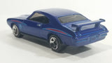 2011 Hot Wheels '70 Pontiac GTO Judge Metallic Blue Die Cast Toy Car Vehicle