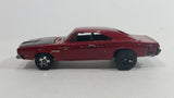 2009 Hot Wheels Muscle Mania '69 Dodge Charger Metalflake Dark Red Die Cast Toy Muscle Car Vehicle with Opening Hood