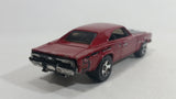 2009 Hot Wheels Muscle Mania '69 Dodge Charger Metalflake Dark Red Die Cast Toy Muscle Car Vehicle with Opening Hood