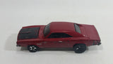 2009 Hot Wheels Muscle Mania '69 Dodge Charger Metalflake Dark Red Die Cast Toy Muscle Car Vehicle with Opening Hood