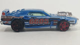 2011 Hot Wheels 3-Lane Super Speedway Exclusive Rivited Light Blue Die Cast Toy Car Vehicle