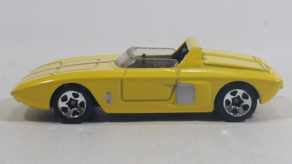 2010 Hot Wheels '62 Ford Mustang Concept Yellow Die Cast Classic Toy Car Vehicle