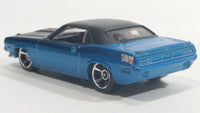 2010 Hot Wheels Muscle Mania '70 Plymouth AAR Cuda Metalflake Blue Die Cast Toy Muscle Car Vehicle