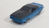 2010 Hot Wheels Muscle Mania '70 Plymouth AAR Cuda Metalflake Blue Die Cast Toy Muscle Car Vehicle