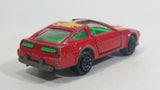 Vintage Majorette Nissan 300 ZX Turbo T-Top No. 241 Red Die Cast Toy Car Vehicle with Opening Doors and Moving Headlights 1/62 Scale