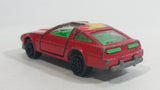 Vintage Majorette Nissan 300 ZX Turbo T-Top No. 241 Red Die Cast Toy Car Vehicle with Opening Doors and Moving Headlights 1/62 Scale