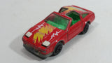 Vintage Majorette Nissan 300 ZX Turbo T-Top No. 241 Red Die Cast Toy Car Vehicle with Opening Doors and Moving Headlights 1/62 Scale