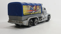 2002 Hot Wheels Haulers Diabolical Doctor Fraser's Lazers Cargo Truck Silver Grey and Blue Die Cast Toy Car Vehicle