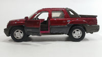 2001 New Ray 2002 Chevrolet Avalanche Truck Dark Red and Grey Die Cast Toy Car Vehicle with Opening Doors