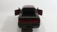 2001 New Ray 2002 Chevrolet Avalanche Truck Dark Red and Grey Die Cast Toy Car Vehicle with Opening Doors