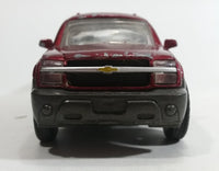 2001 New Ray 2002 Chevrolet Avalanche Truck Dark Red and Grey Die Cast Toy Car Vehicle with Opening Doors