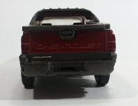 2001 New Ray 2002 Chevrolet Avalanche Truck Dark Red and Grey Die Cast Toy Car Vehicle with Opening Doors