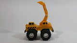 1998 Soma Might Wheels Digger Excavator Truck Yellow Plastic and Die Cast Toy Car Construction Equipment Vehicle