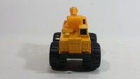 1998 Soma Might Wheels Digger Excavator Truck Yellow Plastic and Die Cast Toy Car Construction Equipment Vehicle